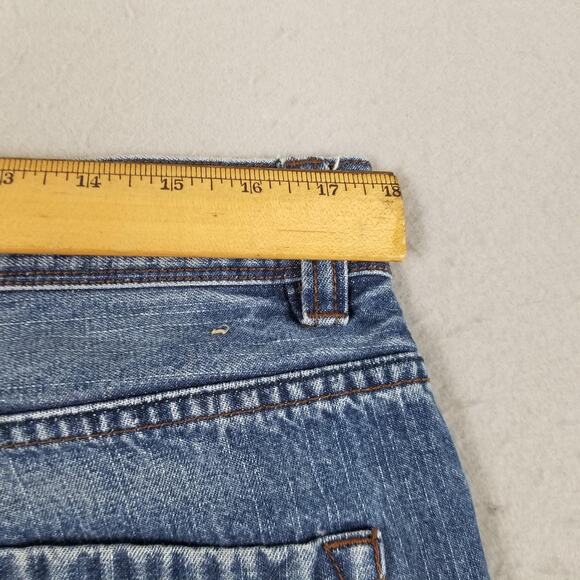 DKNY Jeans Jeans Mens 34x32 Blue Straight Leg Denim Embroidered Pockets Cotton - Picture 9 of 16